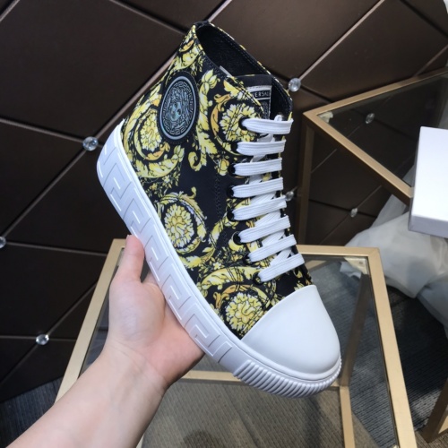 Replica Versace High Tops Shoes For Men #899136 $98.00 USD for Wholesale