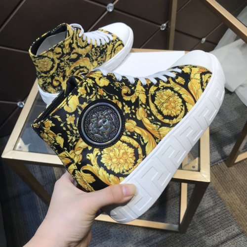 Replica Versace High Tops Shoes For Men #899137 $98.00 USD for Wholesale