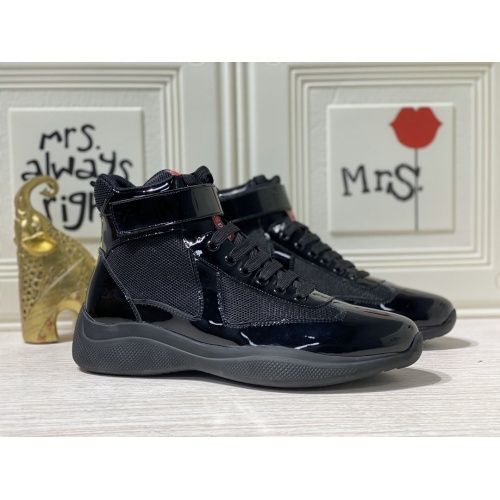 Replica Prada High Tops Shoes For Men #899152 $92.00 USD for Wholesale
