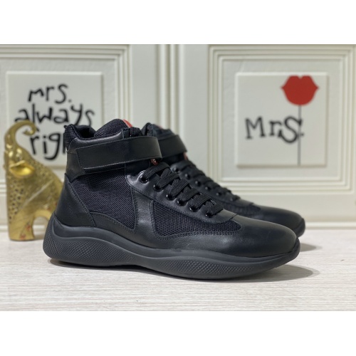 Replica Prada High Tops Shoes For Men #899153 $92.00 USD for Wholesale