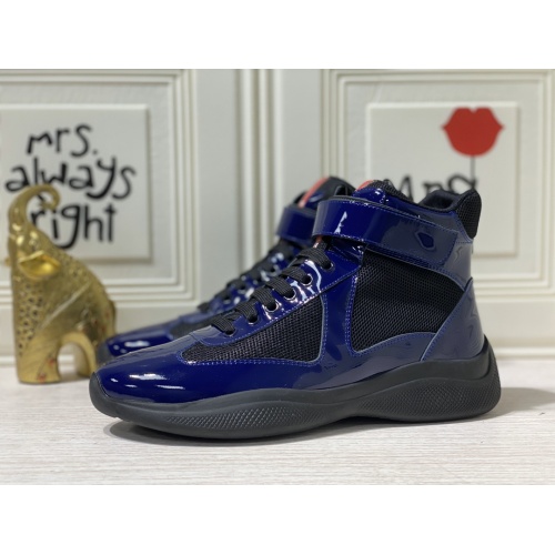 Replica Prada High Tops Shoes For Men #899155 $92.00 USD for Wholesale