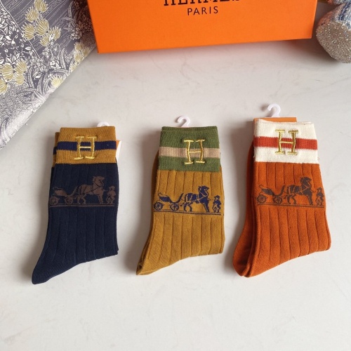 Replica Hermes Socks #899481 $27.00 USD for Wholesale