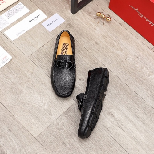Replica Salvatore Ferragamo Leather Shoes For Men #900098 $72.00 USD for Wholesale