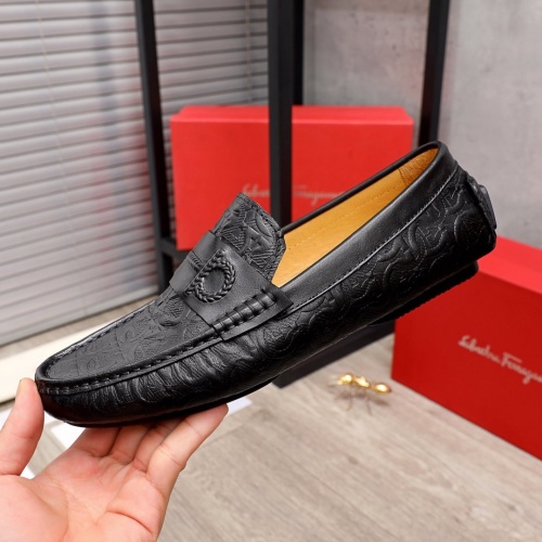 Replica Salvatore Ferragamo Leather Shoes For Men #900101 $72.00 USD for Wholesale