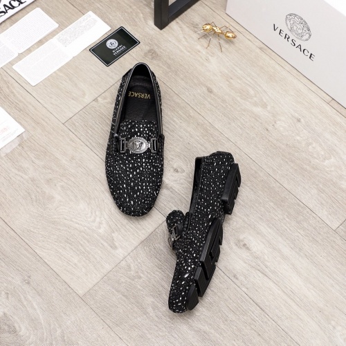 Replica Versace Leather Shoes For Men #900108 $72.00 USD for Wholesale