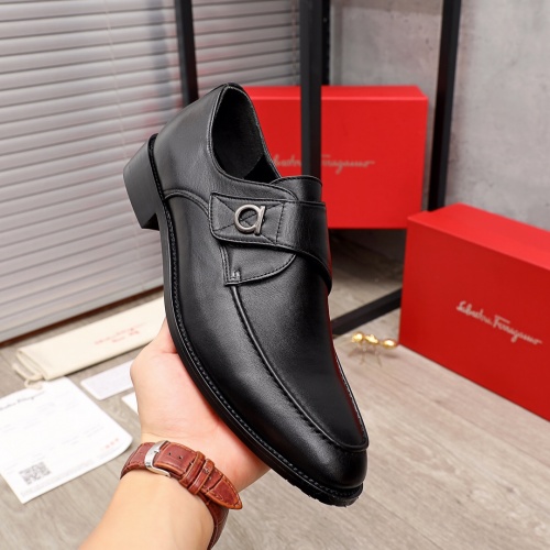Replica Salvatore Ferragamo Leather Shoes For Men #900139 $82.00 USD for Wholesale