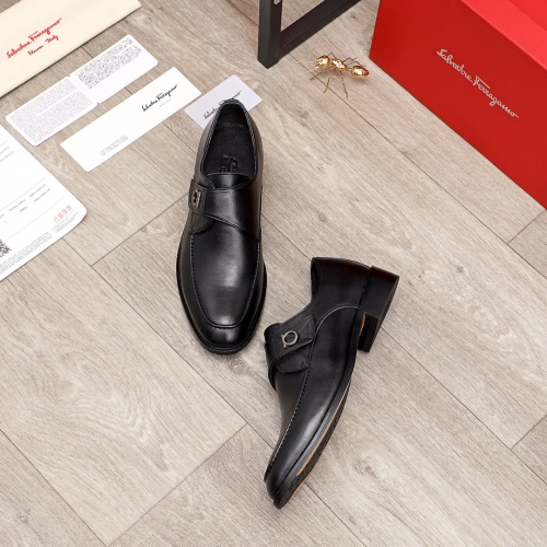 Replica Salvatore Ferragamo Leather Shoes For Men #900139 $82.00 USD for Wholesale