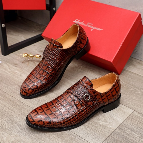 Salvatore Ferragamo Leather Shoes For Men #900140 $82.00 USD, Wholesale Replica Salvatore Ferragamo Leather Shoes