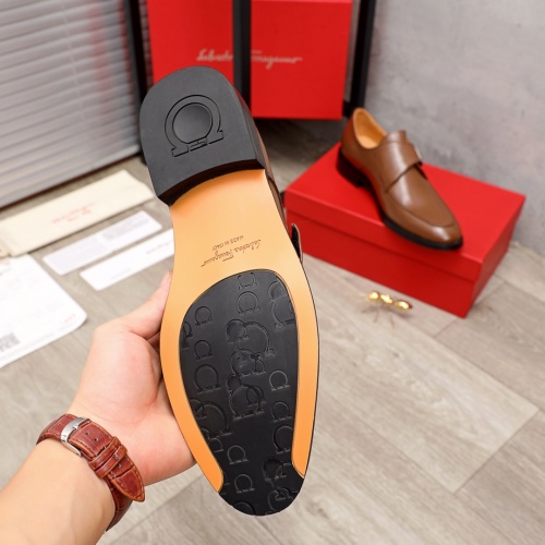 Replica Salvatore Ferragamo Leather Shoes For Men #900142 $82.00 USD for Wholesale