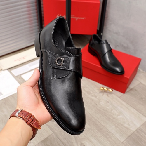 Replica Salvatore Ferragamo Leather Shoes For Men #900143 $82.00 USD for Wholesale