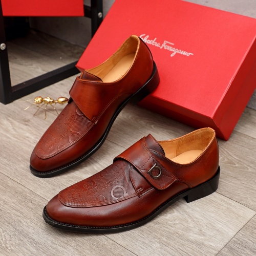 Salvatore Ferragamo Leather Shoes For Men #900145 $82.00 USD, Wholesale Replica Salvatore Ferragamo Leather Shoes