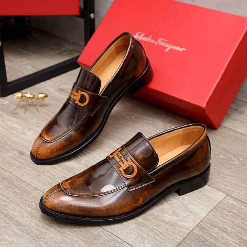 Salvatore Ferragamo Leather Shoes For Men #900147 $82.00 USD, Wholesale Replica Salvatore Ferragamo Leather Shoes