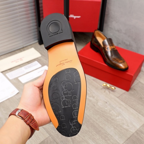 Replica Salvatore Ferragamo Leather Shoes For Men #900147 $82.00 USD for Wholesale