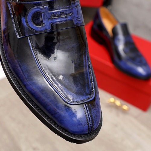 Replica Salvatore Ferragamo Leather Shoes For Men #900148 $82.00 USD for Wholesale