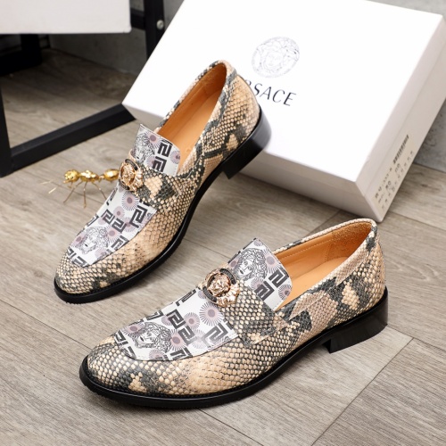 Versace Leather Shoes For Men #900156 $80.00 USD, Wholesale Replica Versace Leather Shoes