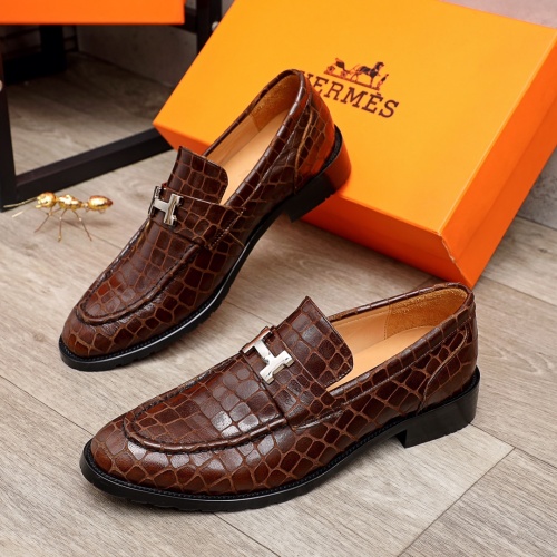 Hermes Leather Shoes For Men #900157 $82.00 USD, Wholesale Replica Hermes Leather Shoes
