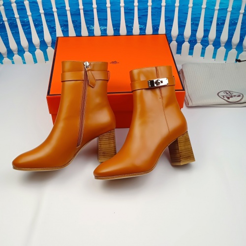 Replica Hermes Boots For Women #900964 $115.00 USD for Wholesale