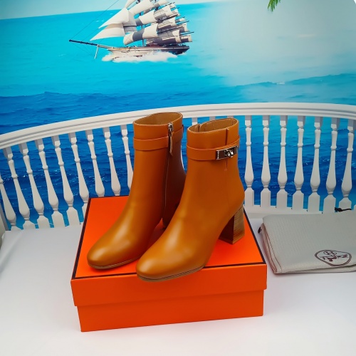 Replica Hermes Boots For Women #900964 $115.00 USD for Wholesale