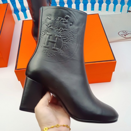 Replica Hermes Boots For Women #900966 $115.00 USD for Wholesale