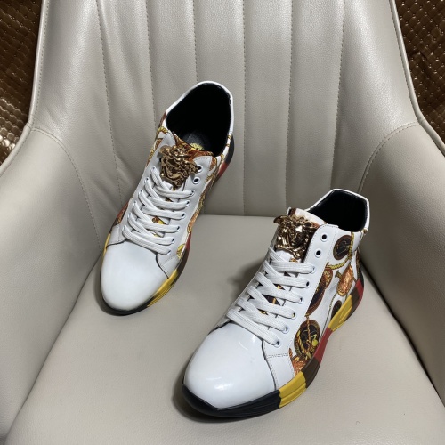 Replica Versace High Tops Shoes For Men #902105 $80.00 USD for Wholesale