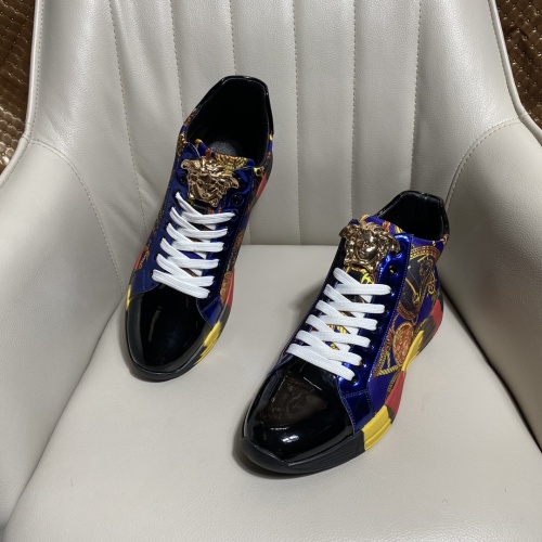 Replica Versace High Tops Shoes For Men #902106 $80.00 USD for Wholesale