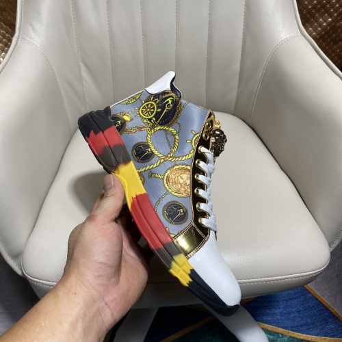 Replica Versace High Tops Shoes For Men #902107 $80.00 USD for Wholesale