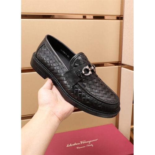Replica Salvatore Ferragamo Leather Shoes For Men #902501 $82.00 USD for Wholesale
