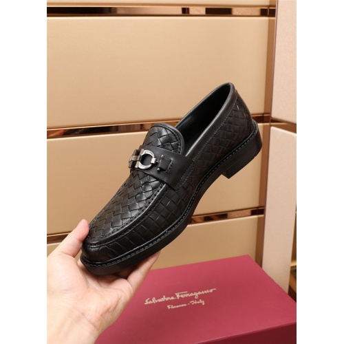 Replica Salvatore Ferragamo Leather Shoes For Men #902501 $82.00 USD for Wholesale