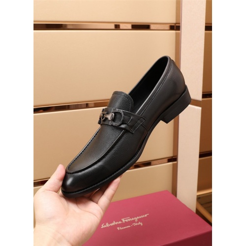 Replica Salvatore Ferragamo Leather Shoes For Men #902504 $82.00 USD for Wholesale