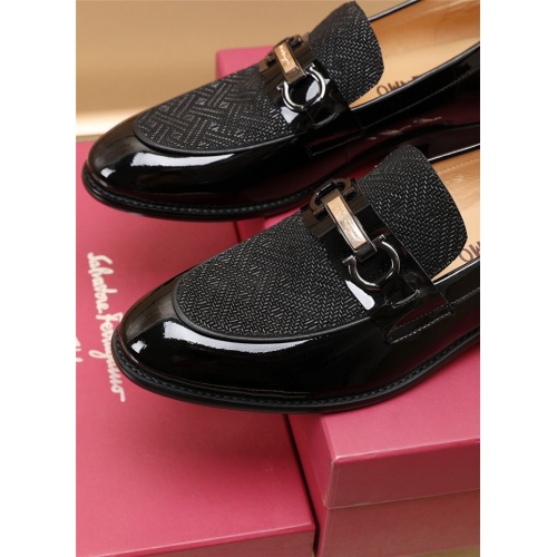 Replica Salvatore Ferragamo Leather Shoes For Men #902505 $82.00 USD for Wholesale
