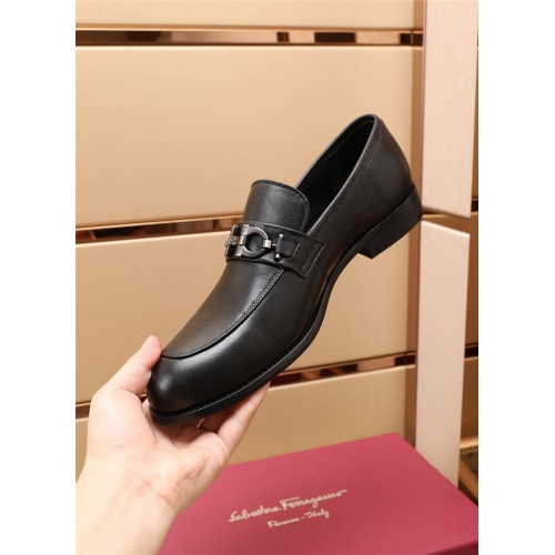 Replica Salvatore Ferragamo Leather Shoes For Men #902506 $85.00 USD for Wholesale