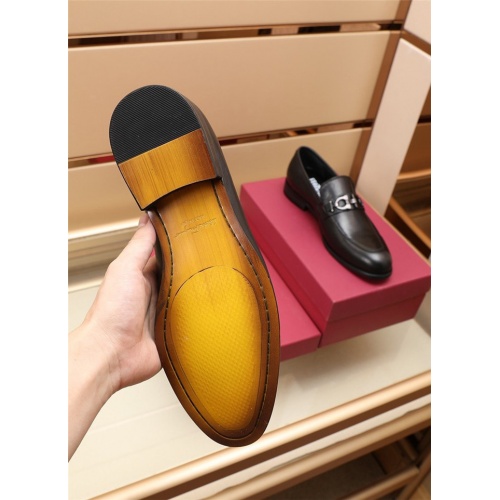 Replica Salvatore Ferragamo Leather Shoes For Men #902506 $85.00 USD for Wholesale