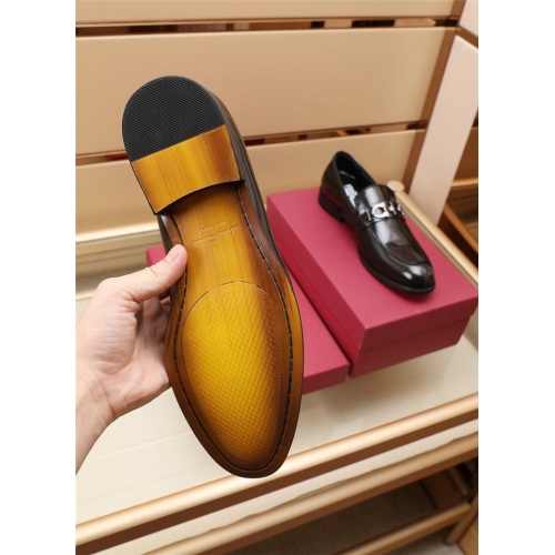 Replica Salvatore Ferragamo Leather Shoes For Men #902507 $85.00 USD for Wholesale