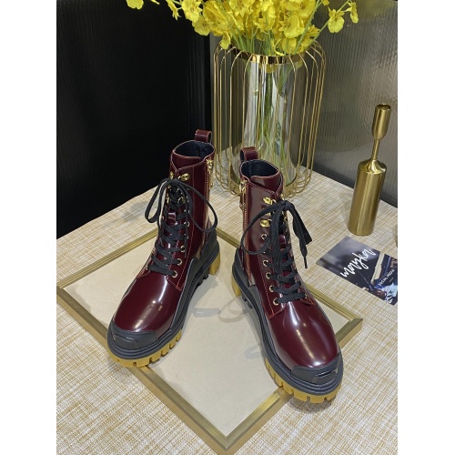 Replica Dolce & Gabbana D&G Boots For Women #902742 $130.00 USD for Wholesale
