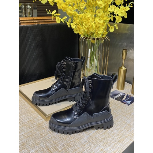 Dolce &amp; Gabbana D&amp;G Boots For Women #902744 $130.00 USD, Wholesale Replica Dolce &amp; Gabbana D&amp;G Boots