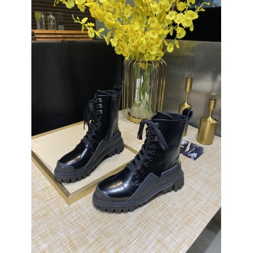 Replica Dolce & Gabbana D&G Boots For Women #902744 $130.00 USD for Wholesale