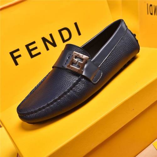 Replica Fendi Leather Shoes For Men #903993 $80.00 USD for Wholesale