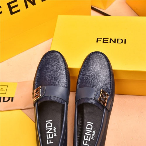 Replica Fendi Leather Shoes For Men #903993 $80.00 USD for Wholesale