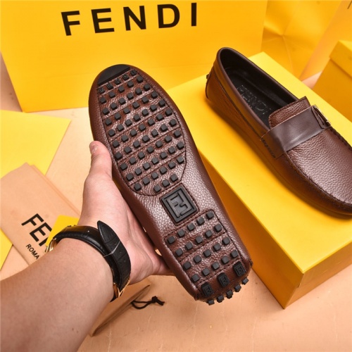 Replica Fendi Leather Shoes For Men #903994 $80.00 USD for Wholesale