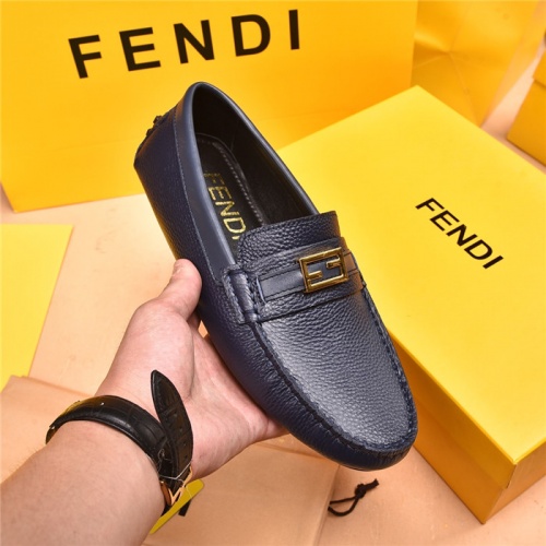 Replica Fendi Leather Shoes For Men #903995 $80.00 USD for Wholesale