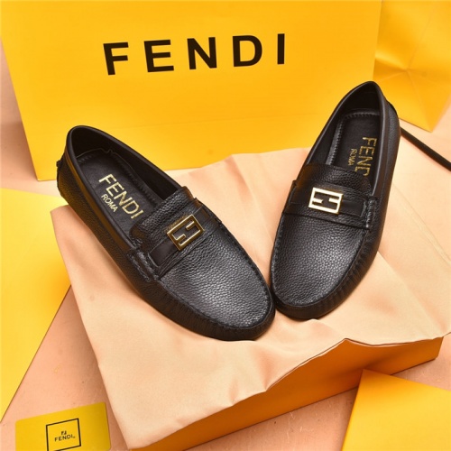 Replica Fendi Leather Shoes For Men #903996 $80.00 USD for Wholesale