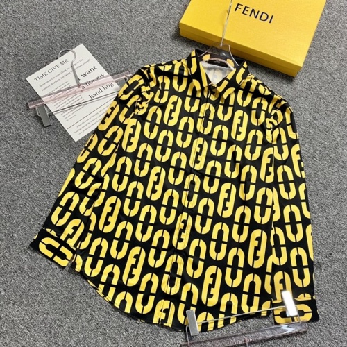 Replica Fendi Shirts Long Sleeved For Men #904227 $52.00 USD for Wholesale