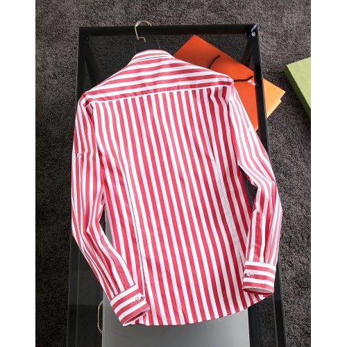 Replica Hermes Shirts Long Sleeved For Men #904800 $40.00 USD for Wholesale