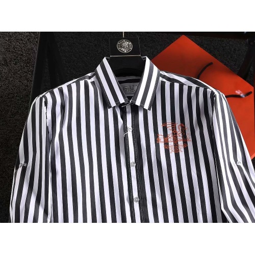 Replica Hermes Shirts Long Sleeved For Men #904801 $40.00 USD for Wholesale