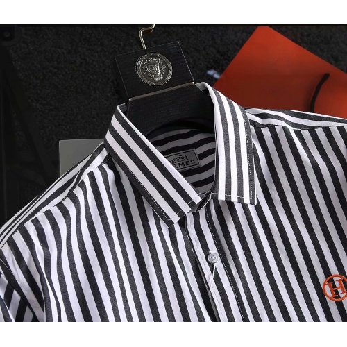 Replica Hermes Shirts Long Sleeved For Men #904802 $40.00 USD for Wholesale