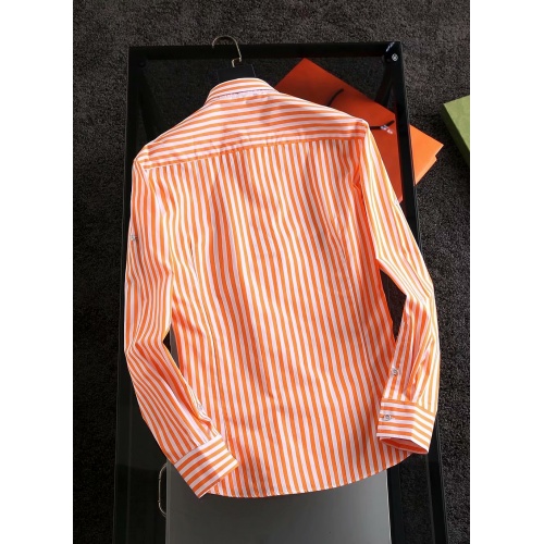 Replica Hermes Shirts Long Sleeved For Men #904804 $40.00 USD for Wholesale