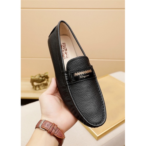 Replica Salvatore Ferragamo Leather Shoes For Men #904865 $68.00 USD for Wholesale