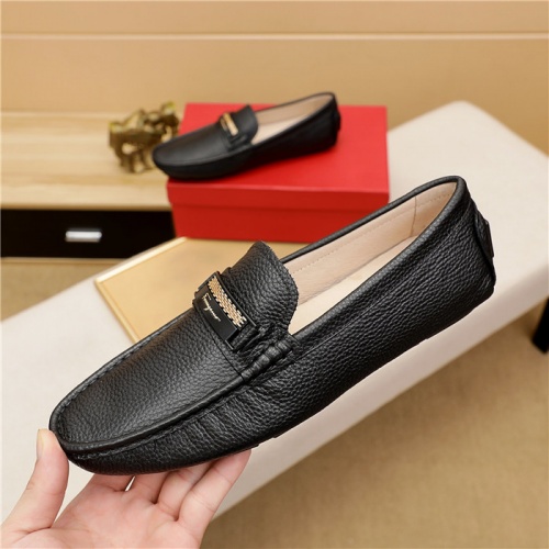 Replica Salvatore Ferragamo Leather Shoes For Men #904865 $68.00 USD for Wholesale