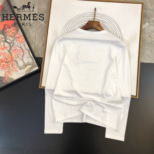 Replica Hermes T-Shirts Long Sleeved For Men #905013 $34.00 USD for Wholesale