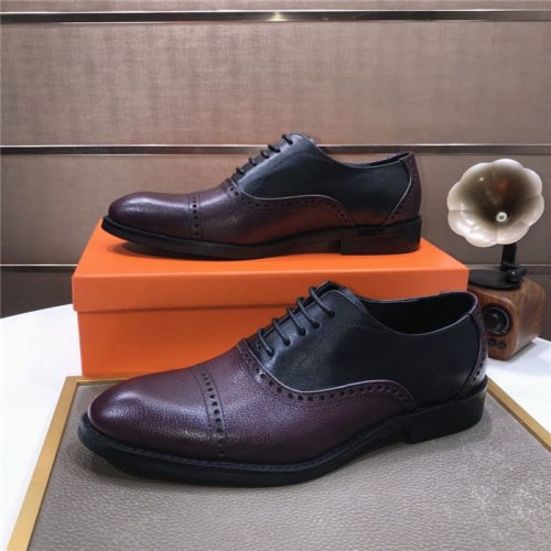 Replica Hermes Leather Shoes For Men #905984 $85.00 USD for Wholesale